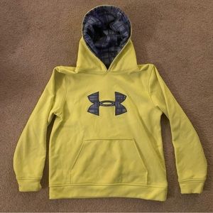 Under Armour Youth Large Hooded Neon Yellow Sweatshirt